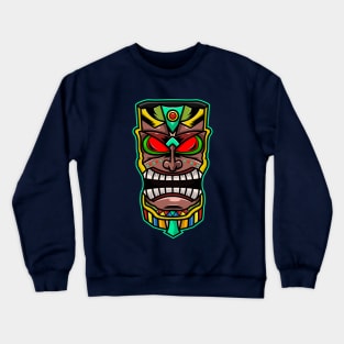 Tiki Mask Colorful Crewneck Sweatshirt